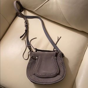 Gray Suede Crossbody